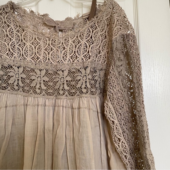 Early Magnolia Pearl Lace and European Cotton Tunic Top - Picture 2 of 5